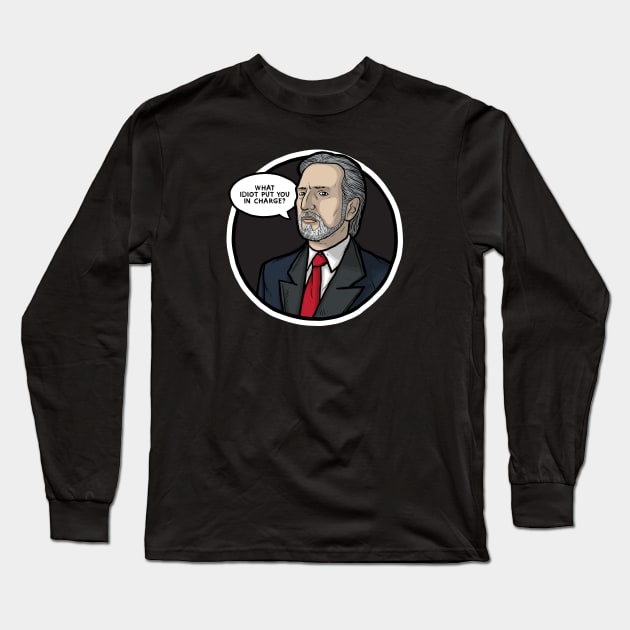 Hans Gruber Long Sleeve T-Shirt by Baddest Shirt Co.